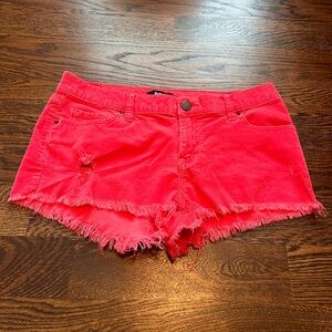 BDG Red Distressed Corduroy Shorts Size 28